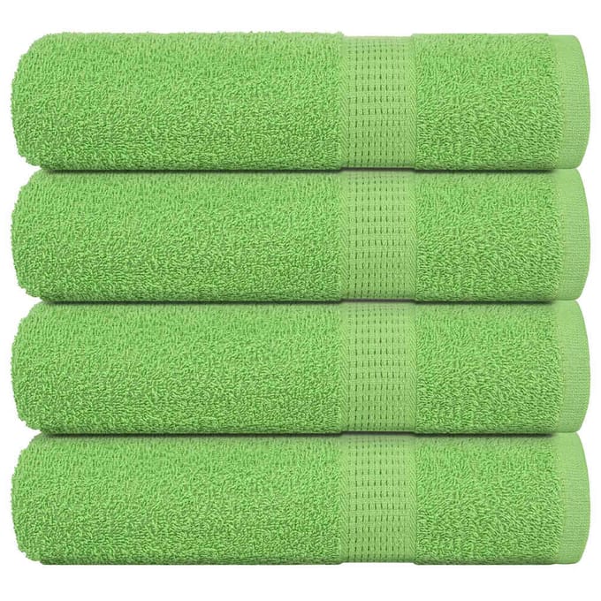 vidaXL - Douchehanddoeken - FROGN - 4 - st - 70x140 - cm - 360 - g/m² - appelgroen