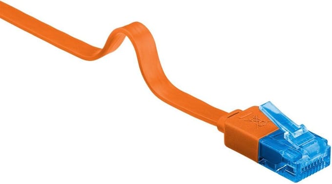 Goobay UTP platte netwerkkabel oranje - CAT6a - 2 meter