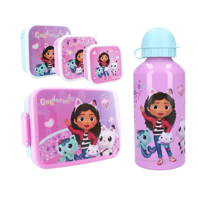 Gabby's Dollhouse Lunchset - Broodtrommel - Drinkfles - Snackdoosjes