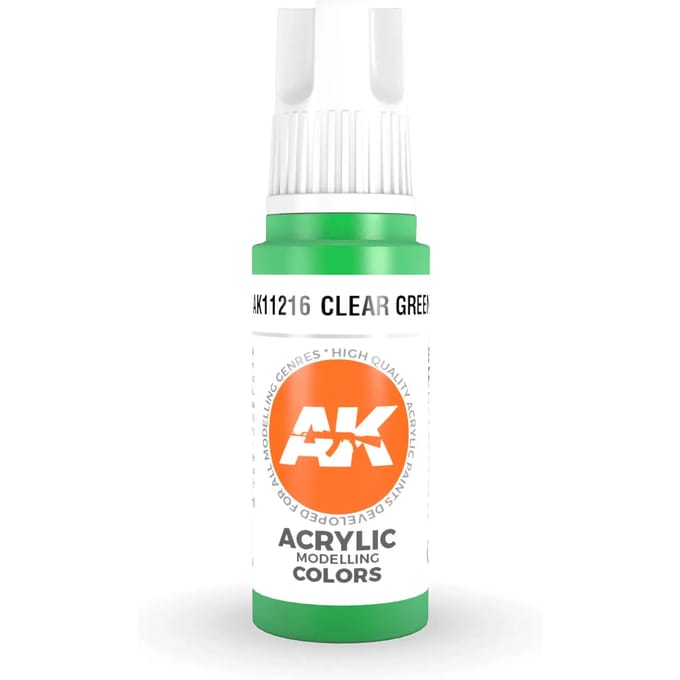 AK 3rd Gen Acrylics: Clear Green (17ml)