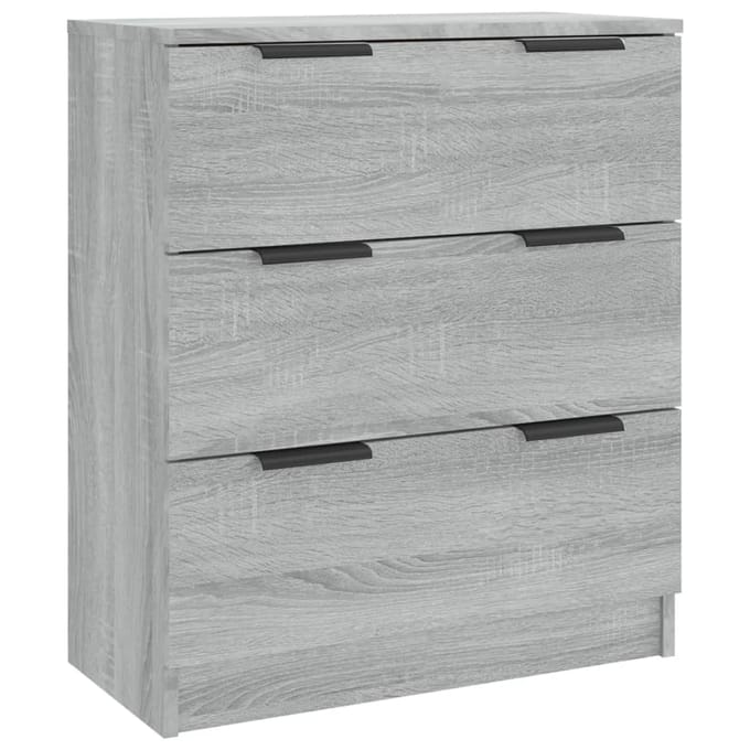 vidaXL - Dressoir - 60x30x70 - cm - bewerkt - hout - grijs - sonoma - eiken
