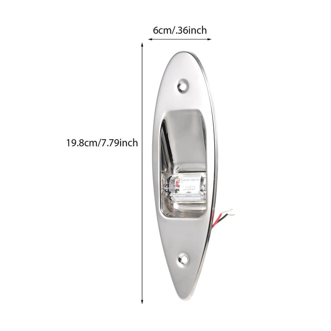 2 stuks 12V LED Navigatielichten Waterdichte Navigatielichten voor Marine Boot Rood en Groen Licht zilver