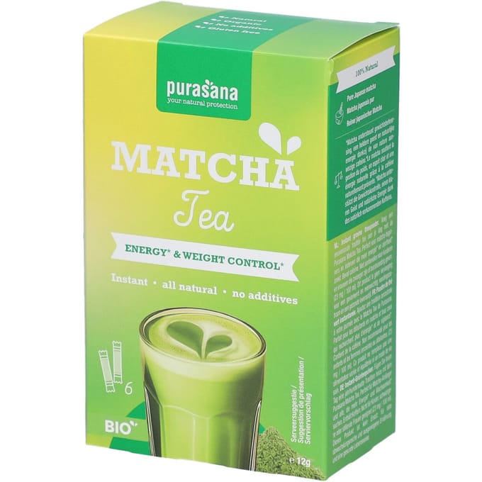 Purasana Matcha tea BIO - 6 x 2 gr