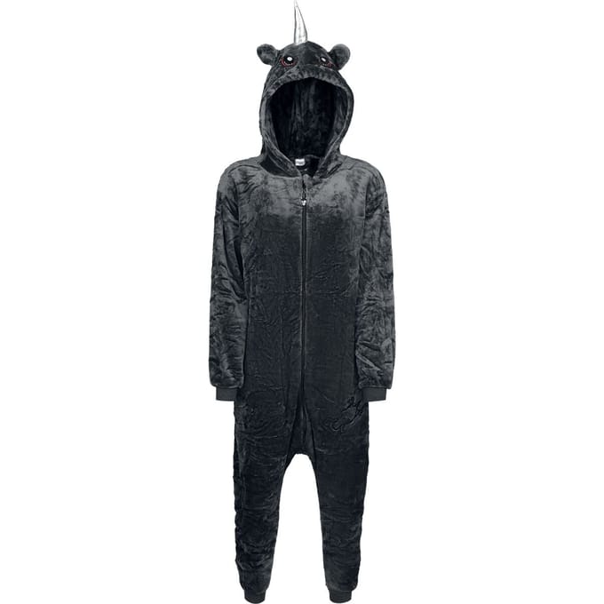 Corimori - Eenhoorn Jumpsuit - Ruby Punk Einhorn - M - grijs