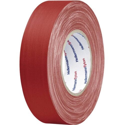 HellermannTyton HTAPE-TEX-RD-19x50 712-00501 Textieltape HelaTape Tex Rood (l x b) 50 m x 19 mm 1 stuk(s)