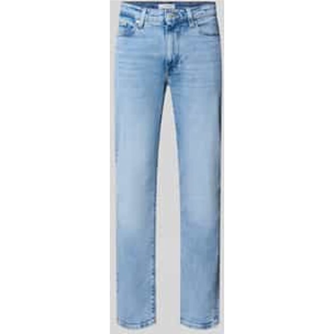 slim fit straight jeans van katoenmix model 'DENTON'