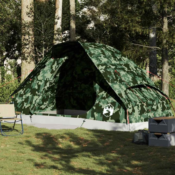 Vidaxl Tente Familiale, 6 Personnes, Camouflage, Imperméable