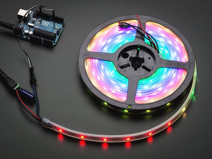 NeoPixel RGB strip 30LEDs/1m zwart van Adafruit 2552