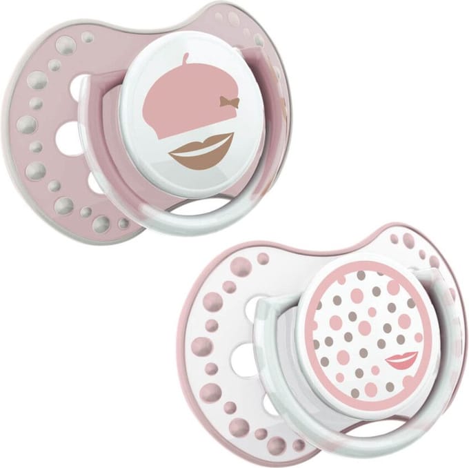 Lovi - fopspeen Retro pink 6-18m