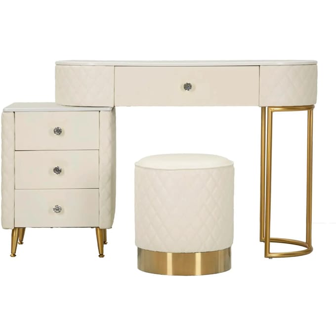 Bureau met kruk Bed Desk Sharon White With Stool 120×40×75 cm