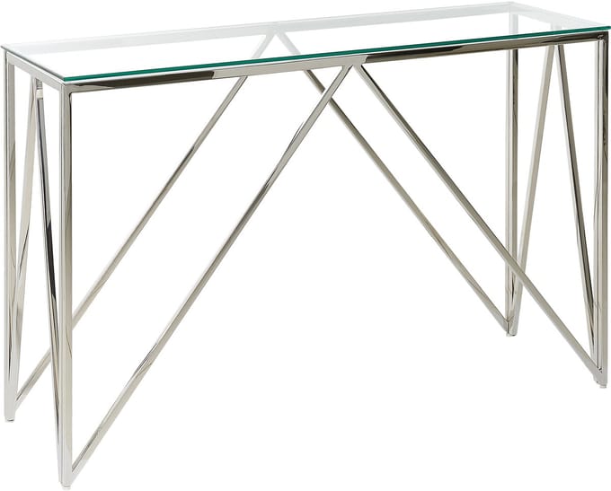 WESO - Consoletafel - Zilver - Veiligheidsglas
