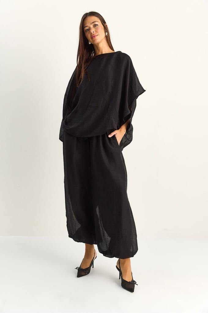 Hoge Taille Wijde Pijpen Twee-Delige Set
