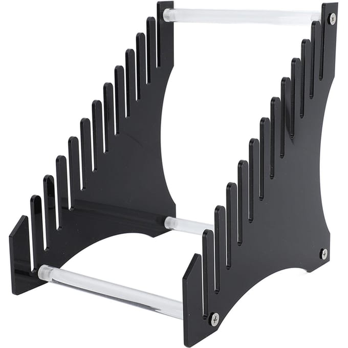 Opbergrek voor platen 12 sleuven Acryl Vinylplaten Organizer Eenvoudige montage Toegang Platenstandaard voor zwart