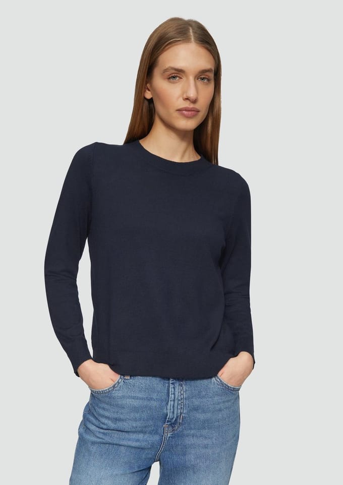 s.Oliver  Pullover Marine Größe: 36 | Longsleeves Outlet | Damen