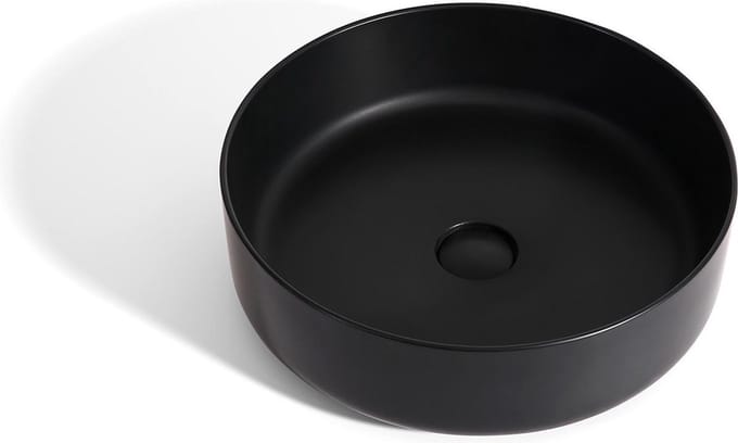 Mawialux opzet waskom - Solid surface - 42x42 cm - Mat zwart - Stewart