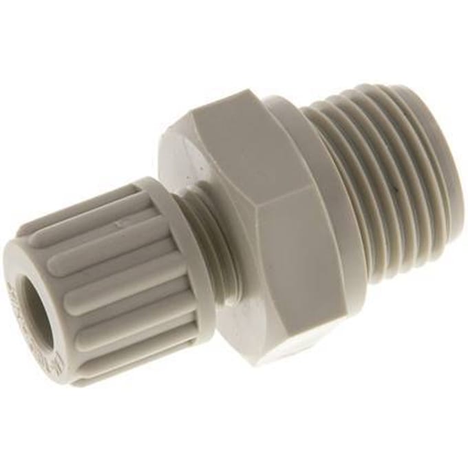 8x6mm & G1/2'' PP Rechte Knelfitting Buitendraad 10bar