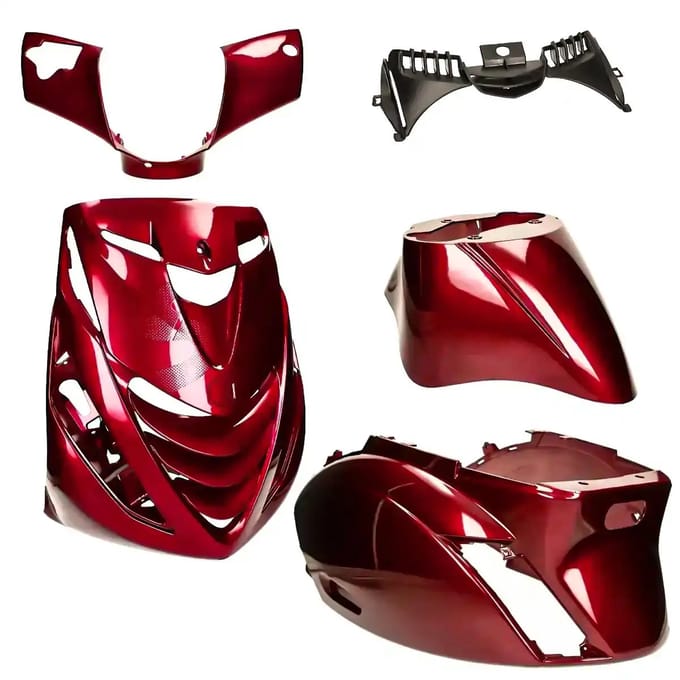 Kappenset Piaggio Zip SP Custom candy rood