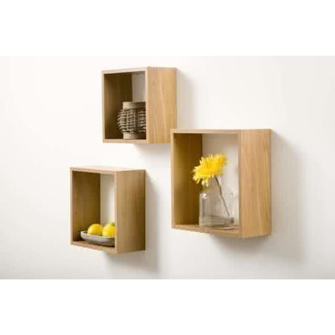Duraline Kubussen - Wandelement - Beige - Spaanplaat - Set van 3