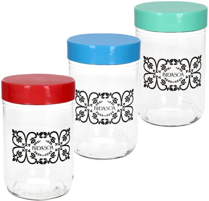Set van 3 voorraadpotten Ida 660ml