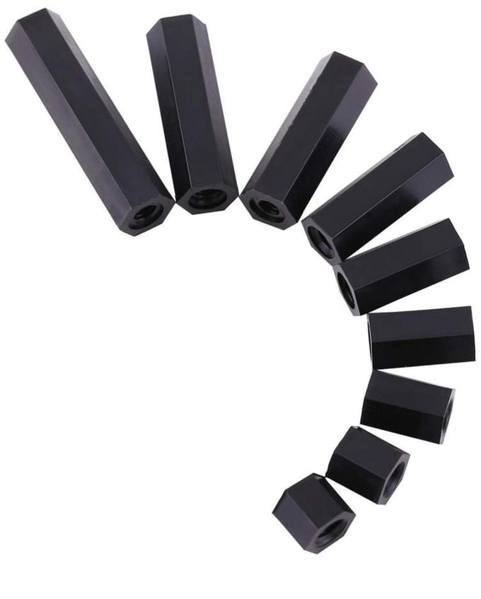 Cosensi - 100 Stuks PA66 M3 Vrouwelijk Hex Schroefdraad Spacers