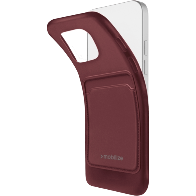 Mobilize iPhone 14 Plus Hoesje met Kaarthouder  Bordeaux