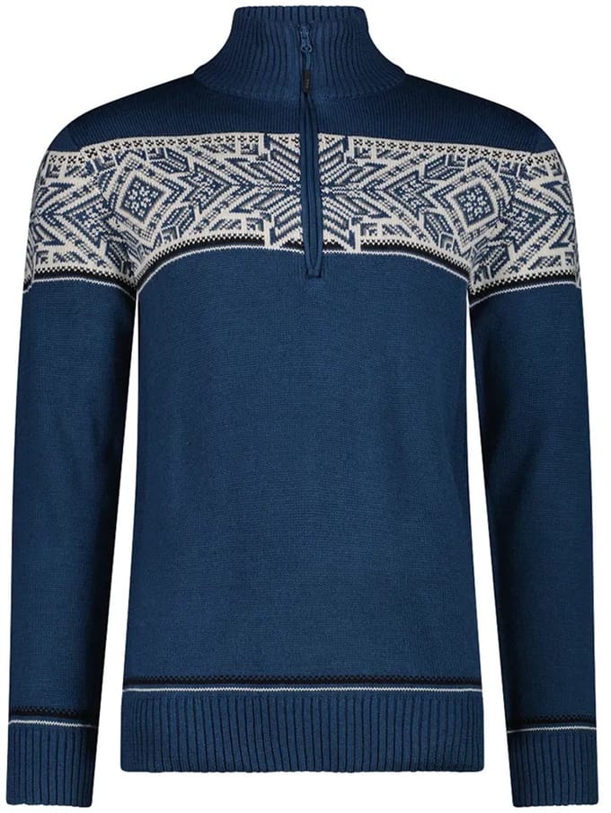 Cmp 7h77511 Half Rits Trui Blauw L Man