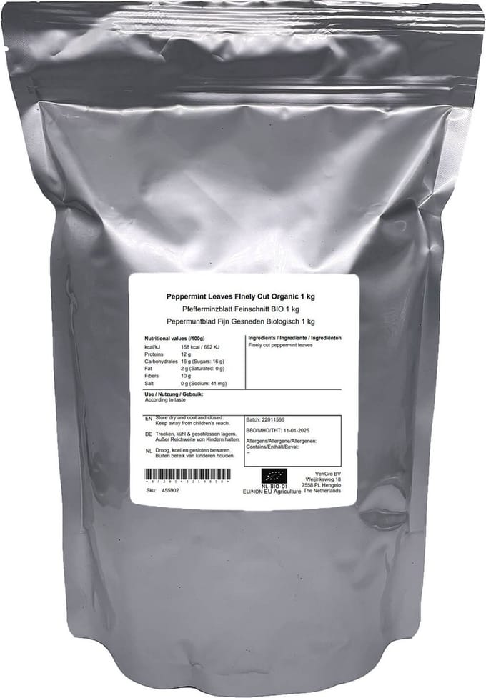 Pepermuntblad Fijn Gesneden - 1 Kg - Holyflavours
