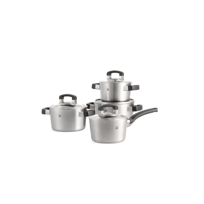 BK Cookware Bk conical cool glas pannenset 4 delig met glazen deksels