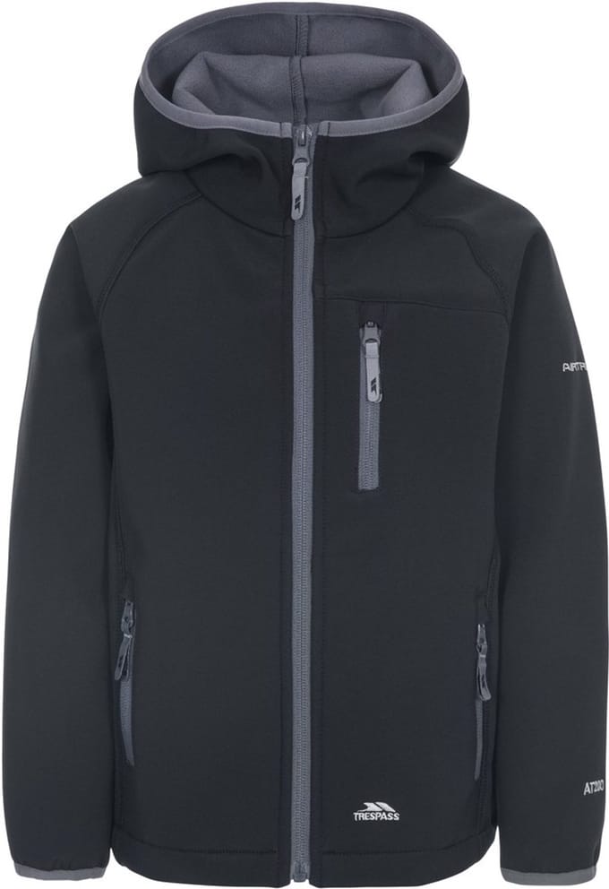 Trespass Kian Softshelljack Zwart 3-4 Years Kinderen