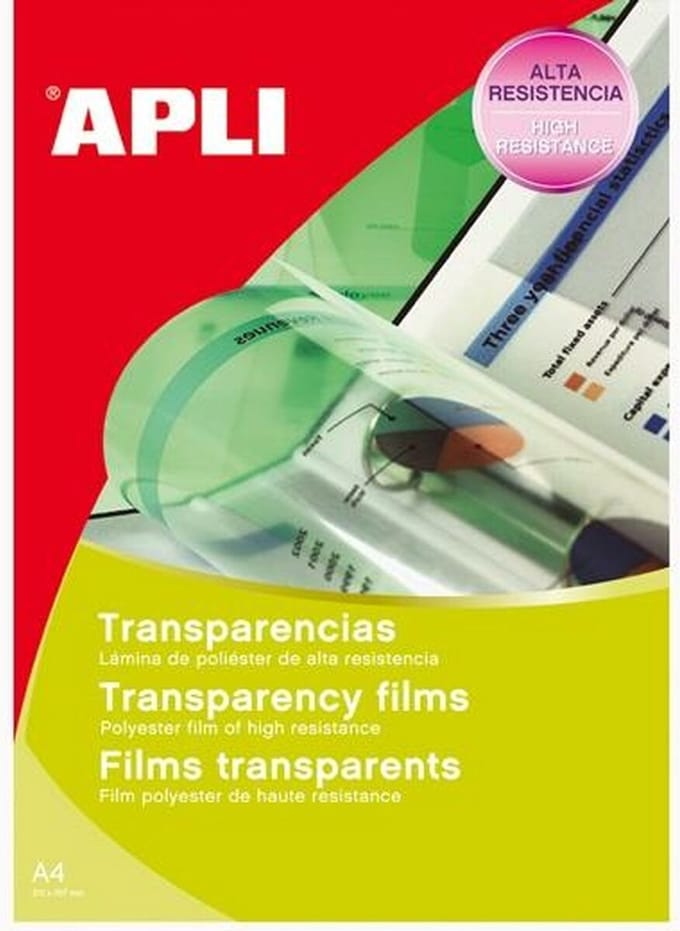Printer Labels Apli White Transparent 20 Sheets 210 x 297 mm