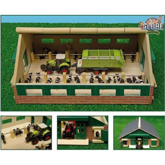 Kids Globe Running stable Wood 1:87