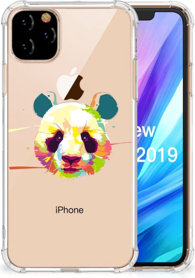 Apple iPhone 11 Pro Max Stevig Bumper Hoesje Panda Color