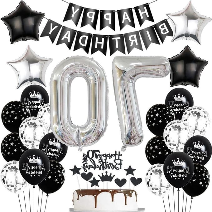 Solidchoice - Verjaardagsdecoratie Set voor de 70e Verjaardag