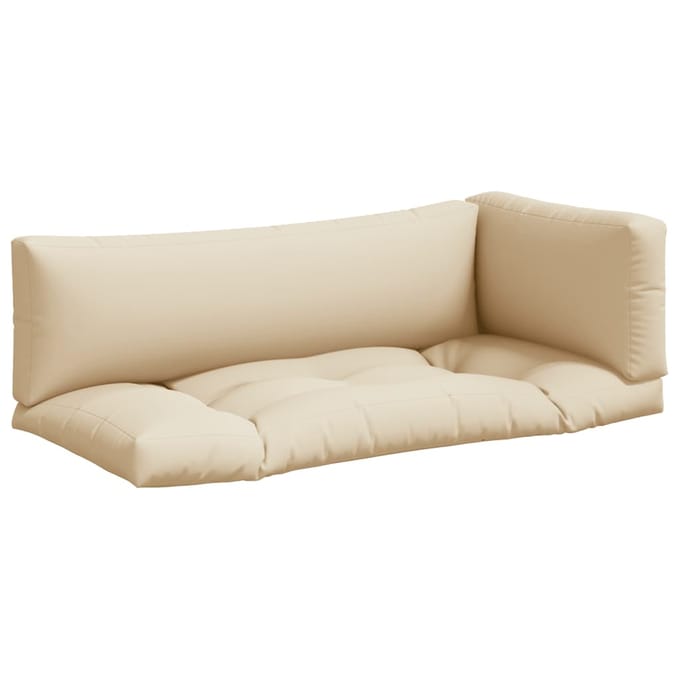 vidaXL - Palletkussens - 3 - st - stof - beige