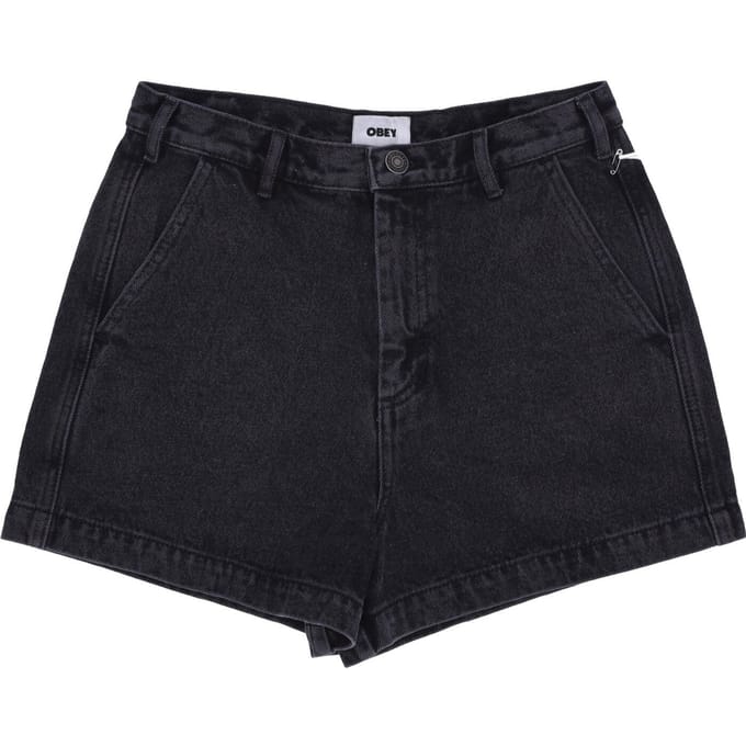 Dames korte jeans Baby Lamb Denim Short stoffig zwart