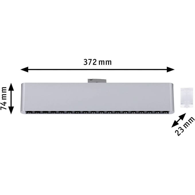 Paulmann URail LED-railverlichting Zelos, chroom, 3.000 K, 37 cm