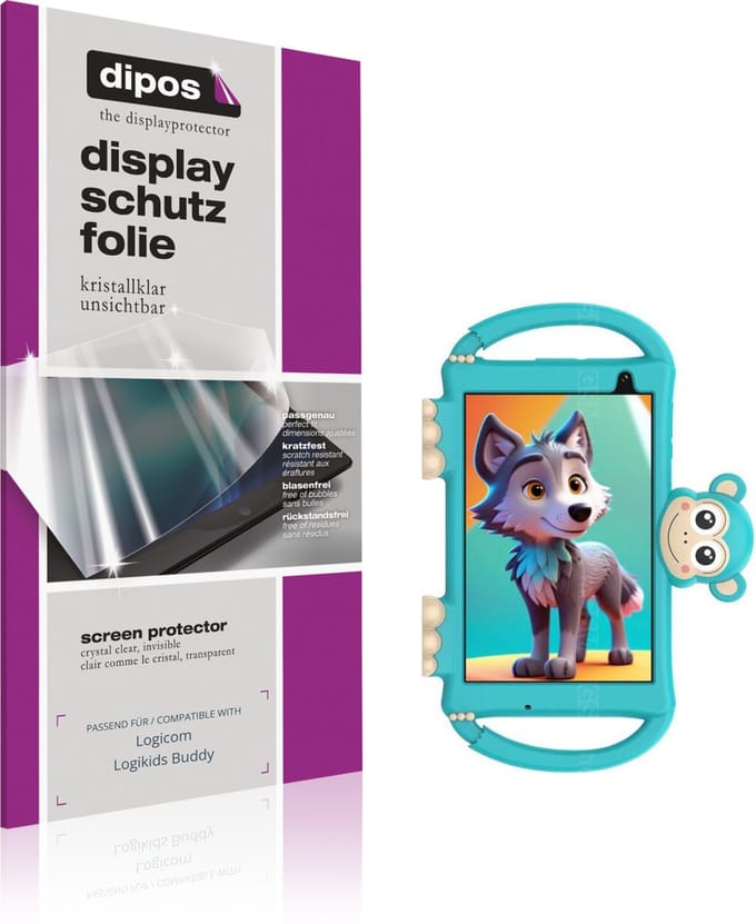 dipos – 2x Beschermfolie geschikt voor Logicom Logikids Buddy | Krasbestendige & heldere Screenprotector Ultra-Thin