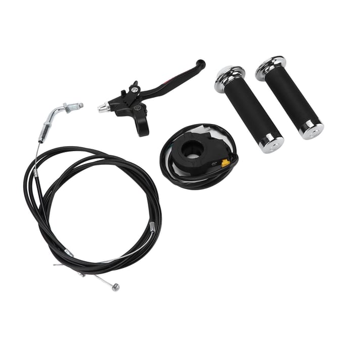 Gasklep Koppeling Handvat Kit Waterdicht Ergonomisch Vervanging voor 49cc 60cc 66cc 80cc Motor Gemotoriseerde Fiets black