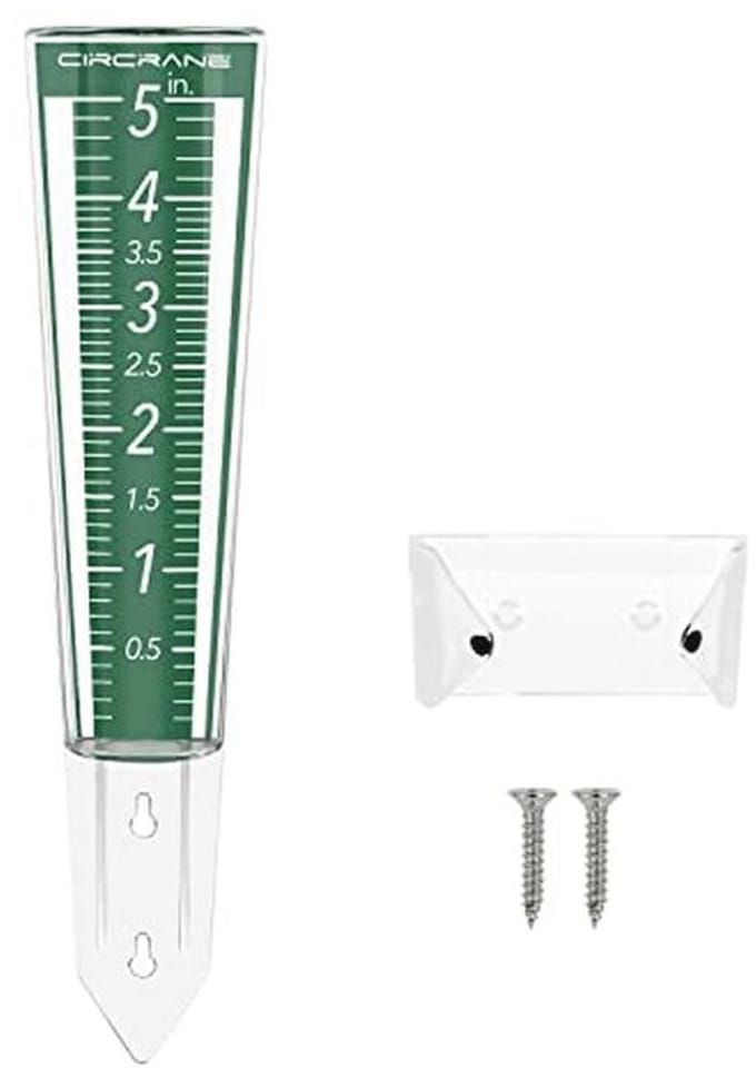 5-Inch Capaciteit Outdoor Regenmeter met Vergrootglas - Makkelijk te Lezen