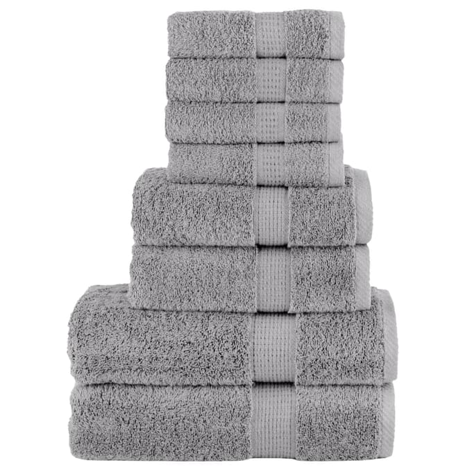 vidaXL - 8-delige - Handdoekenset - SOLUND - 600 - g/m² - grijs