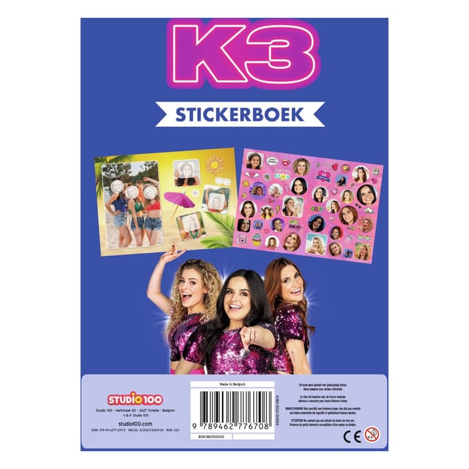 Studio 100 K3 Glitter Stickerboek Educatieve boeken (spelletjes en raadsels)