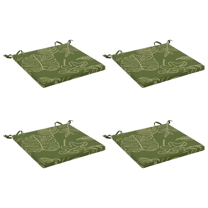 vidaXL - 4-Piece - Zitkussens - SOEST - 4 - st - 100% - Polyester - Blad - Design