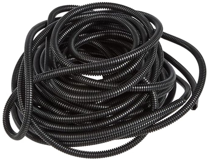 Gegolfde Buis - Kabel Bescherming - Bundelen en Beveiligen - Hittebestendig - 20 Meter - Zwart
