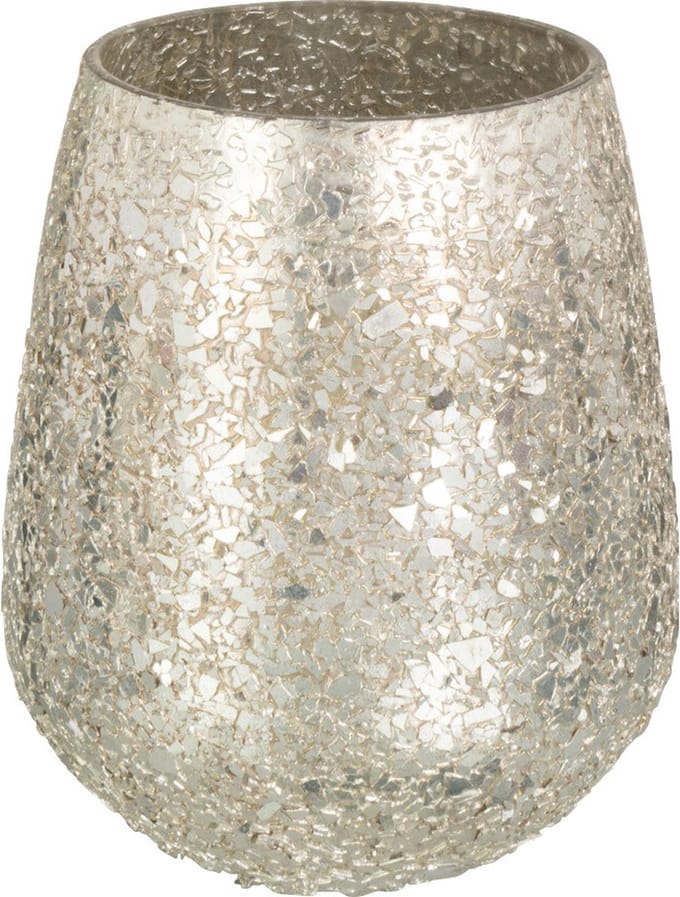 J-Line kaarshouder Glinstering - glas - goud - medium