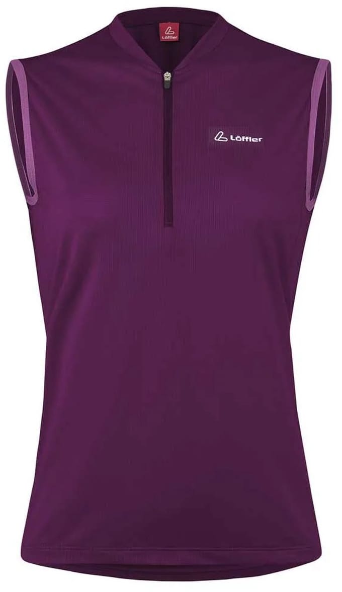 Loeffler Half Zip Plain Mouwloos Fietstrui Paars 42 Vrouw
