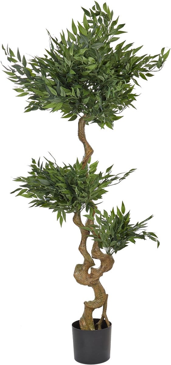 RUSCUS TREE - Kunstplant - Groen - 166 cm - Synthetisch materiaal