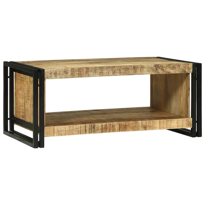 vidaXL - Salontafel - Bruin - 90 - x - 50 - x - 38 - cm - Massief - Mango - Hout