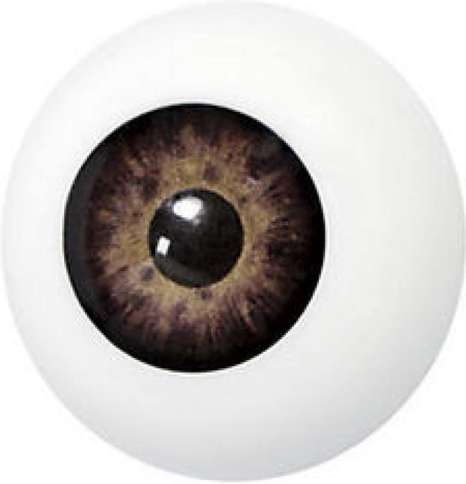 Grimas - Grimeeroog - Plastic Kunstoog - Bruin - 1001