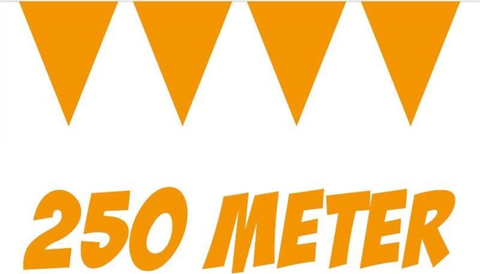 250 Mtr Vlaggenlijn Oranje (25x10mtr)