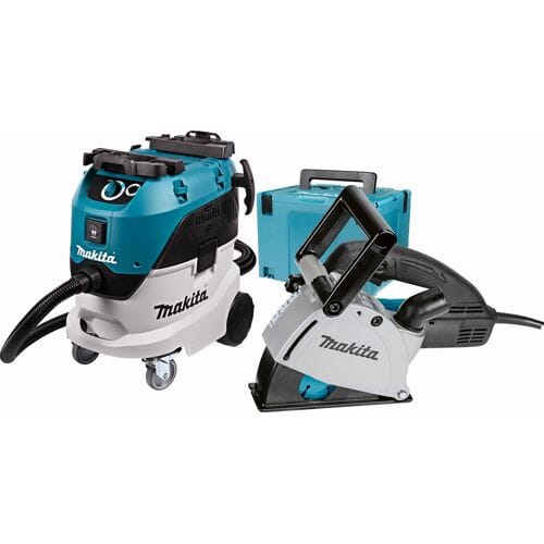 Makita DK0093J Alleszuiger / bouwstofzuiger (VC4210L) & Sleuvenfrees in mbox (SG1251J) Combiset